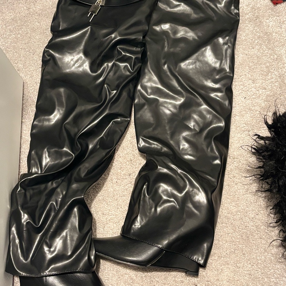 Black Faux Leather boots